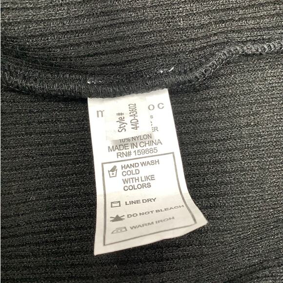 Mododoc Womens XL Black Ribbed Sweater Pullover Minimalist Quiet Luxury M34-3 - Picture 6 of 6